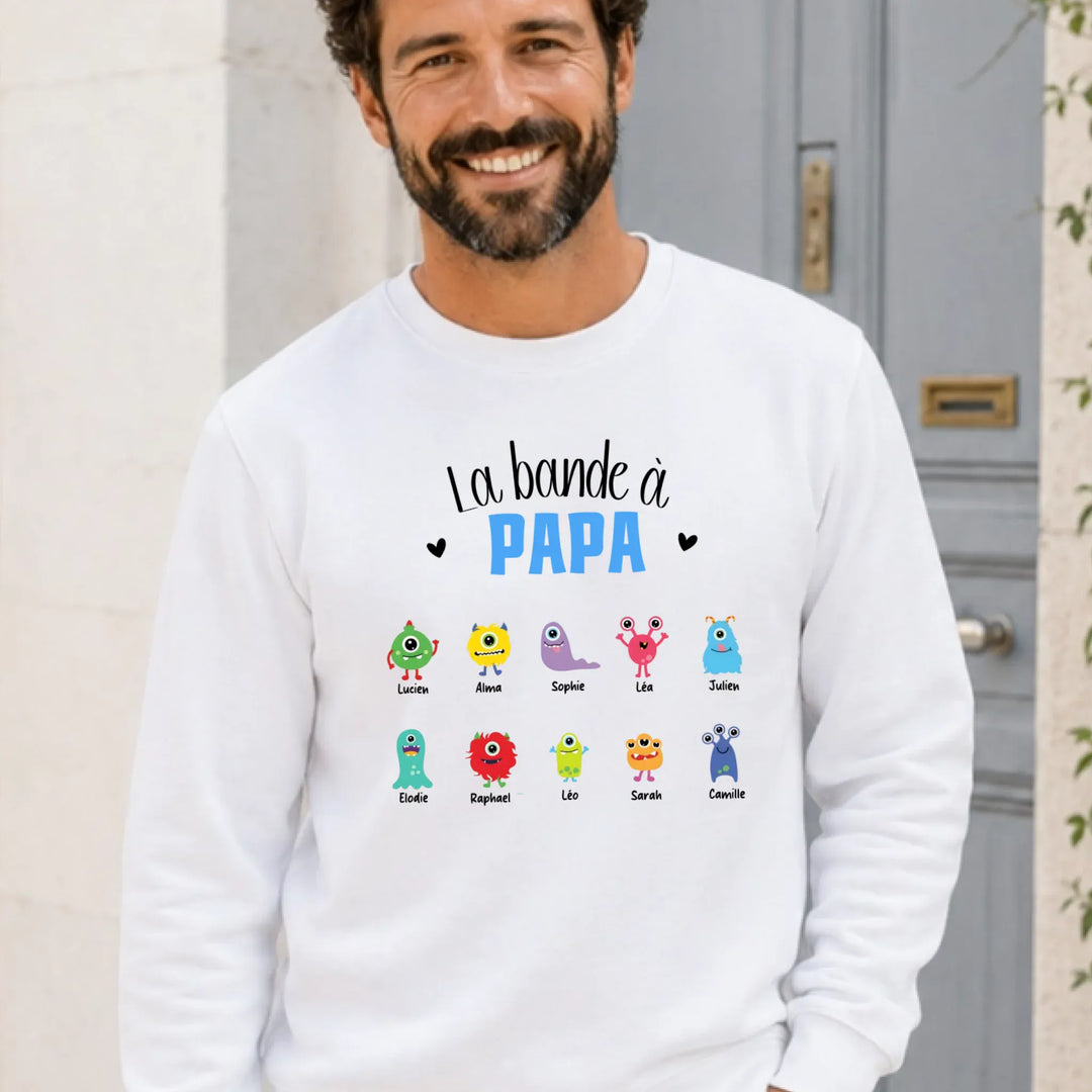 Sweat personnalisé la bande à papa