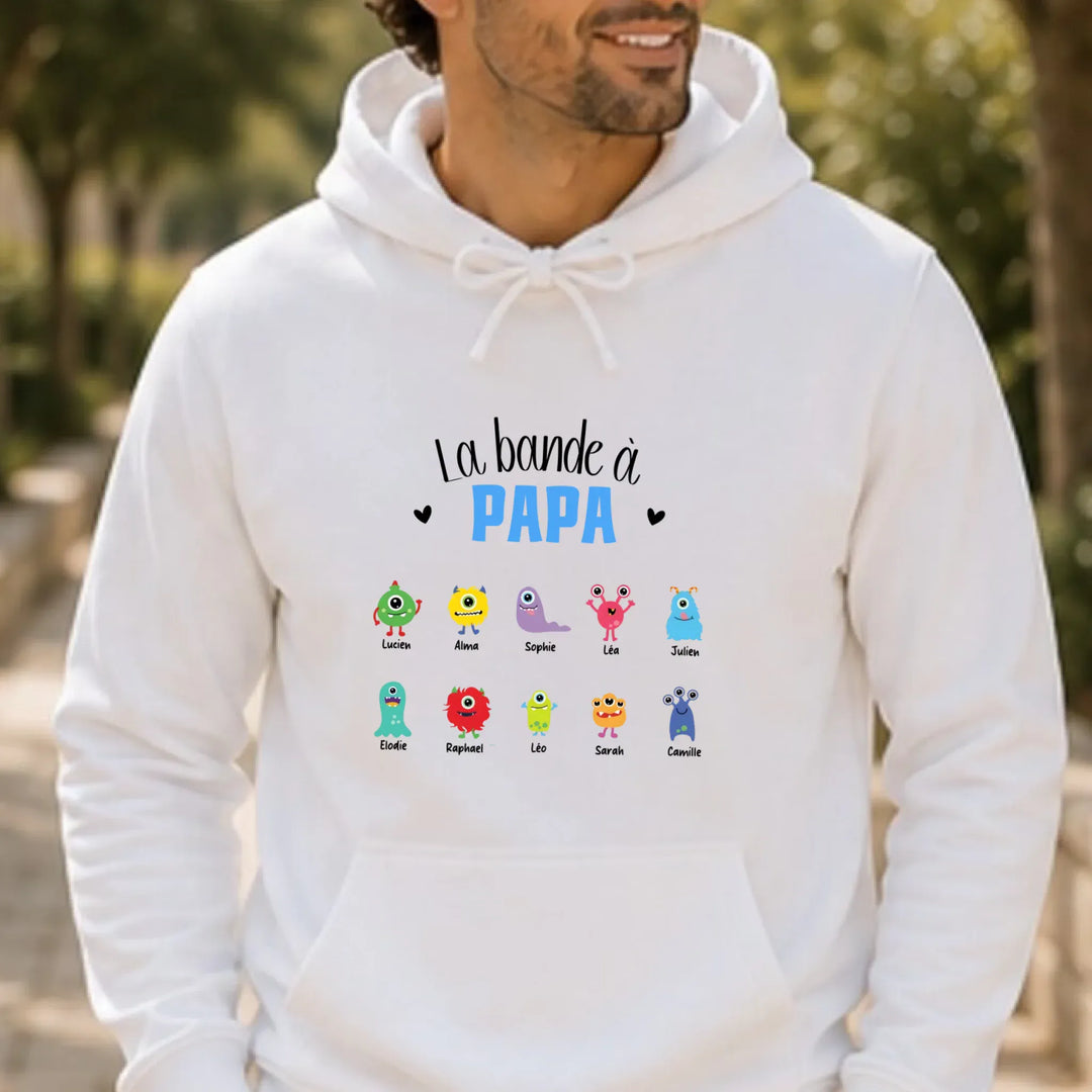 Sweat personnalisé la bande à papa