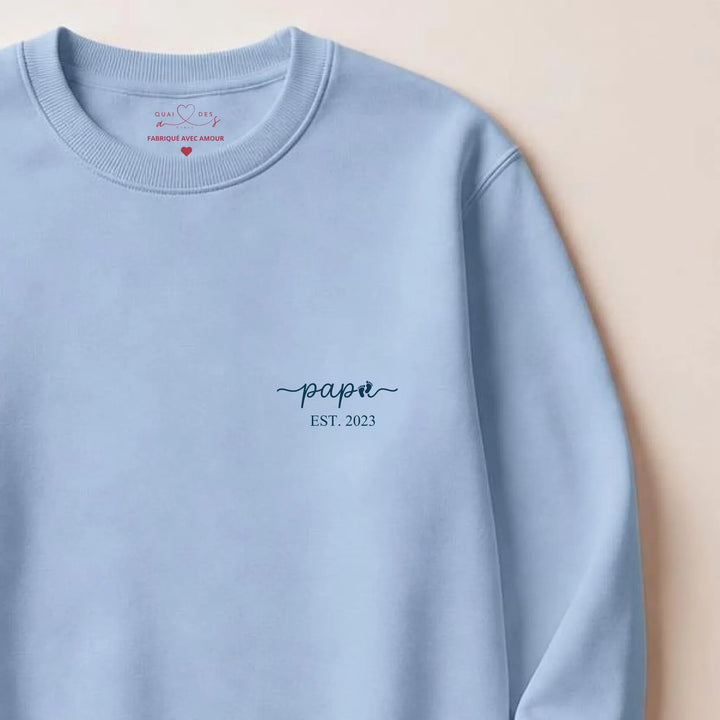 Sweat futur papa Sweatshirt / Bleu Clair / S