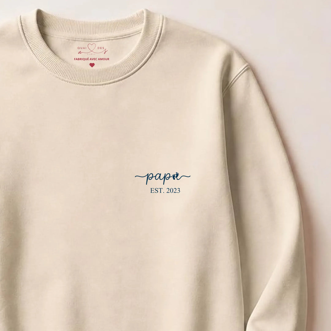 Sweat futur papa Sweatshirt / Beige / S