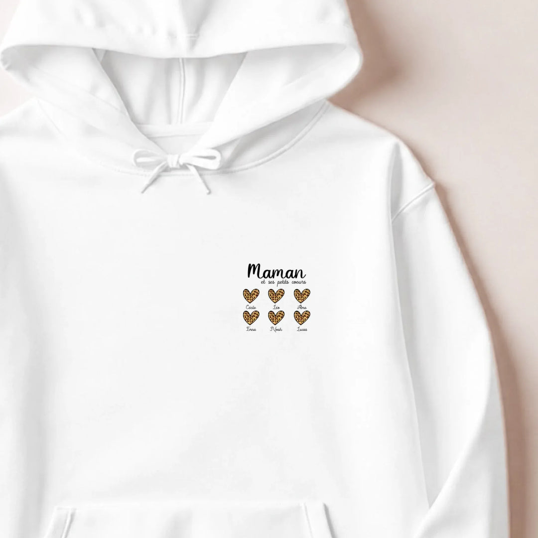 Sweat fête des mères personnalisé Sweat à capuche / Blanc / M