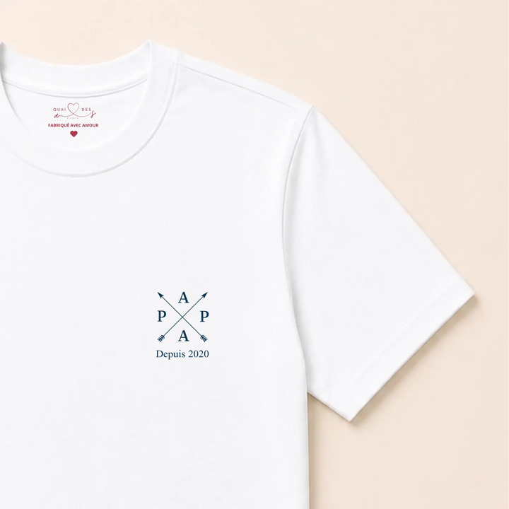 Cadeau Pull Personnalisé - Nouveau papa depuis T-shirt / Blanc / S