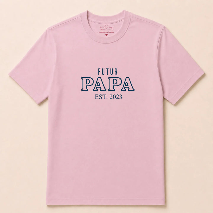 Sweat Annonce grossesse papa T-shirt / Rose Clair / S