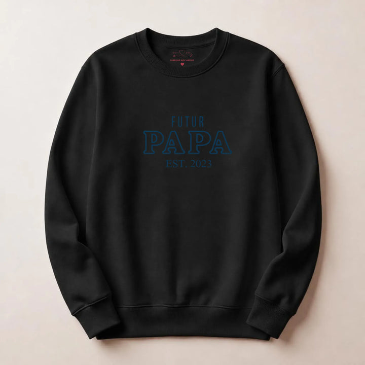 Sweat Annonce grossesse papa Sweatshirt / Noir / S