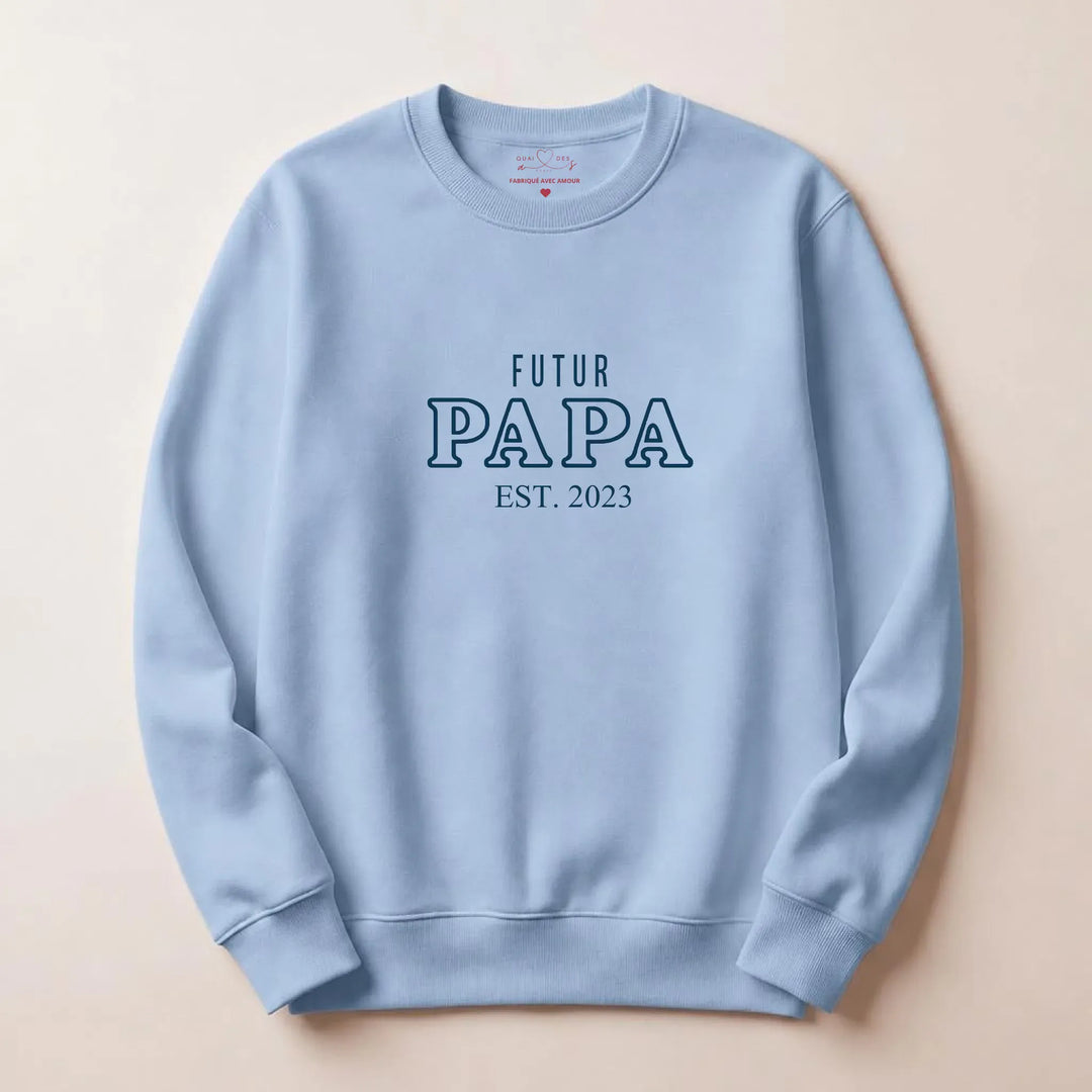 Sweat Annonce grossesse papa Sweatshirt / Bleu Clair / S