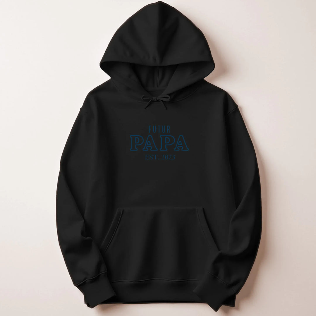 Sweat Annonce grossesse papa Sweat à capuche / Noir / M