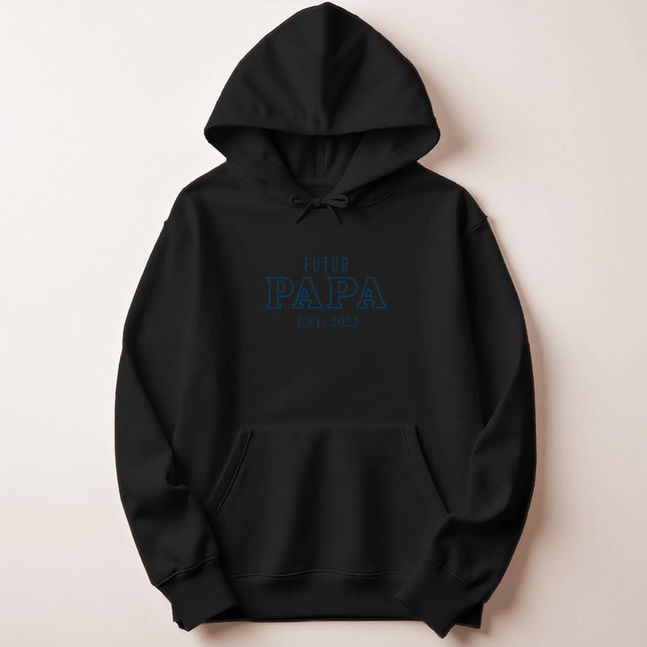 Sweat Annonce grossesse papa Sweat à capuche / Noir / M