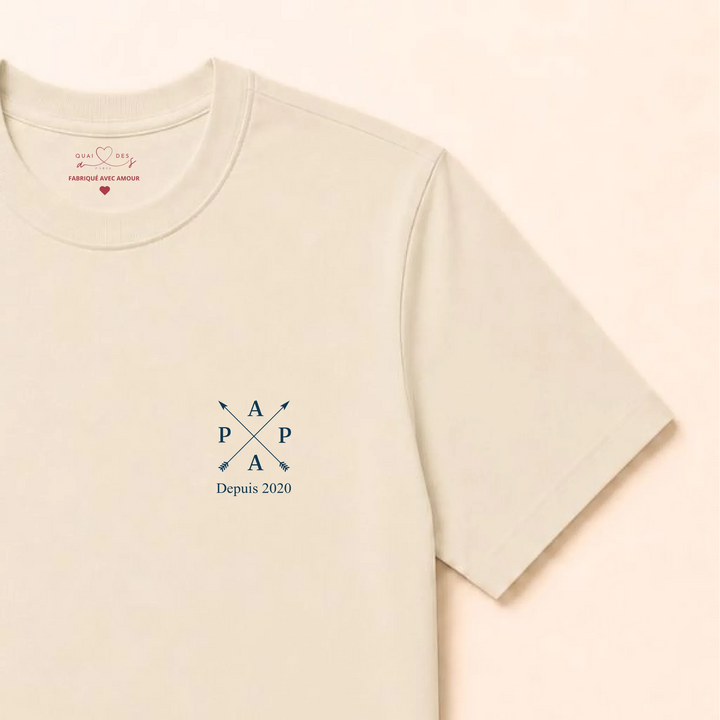 Cadeau Sweat Personnalisé - Nouveau papa depuis T-shirt / Naturel / S