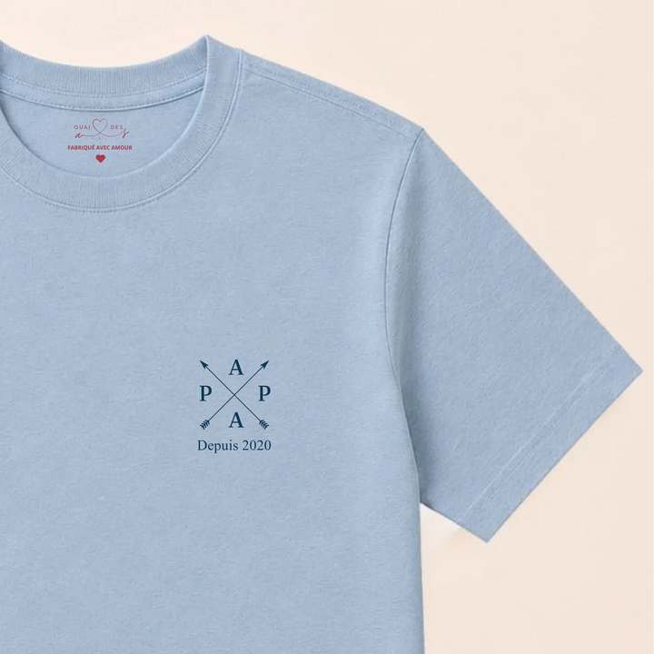 Cadeau Sweat Personnalisé - Nouveau papa depuis T-shirt / Bleu Clair / S