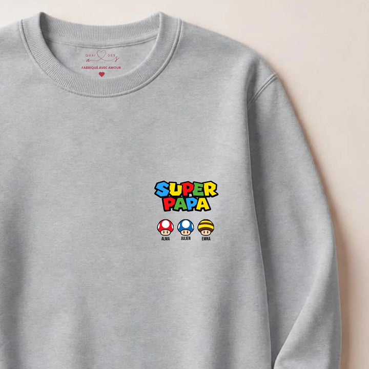 Pull Super Papa Sweatshirt / Gris / S