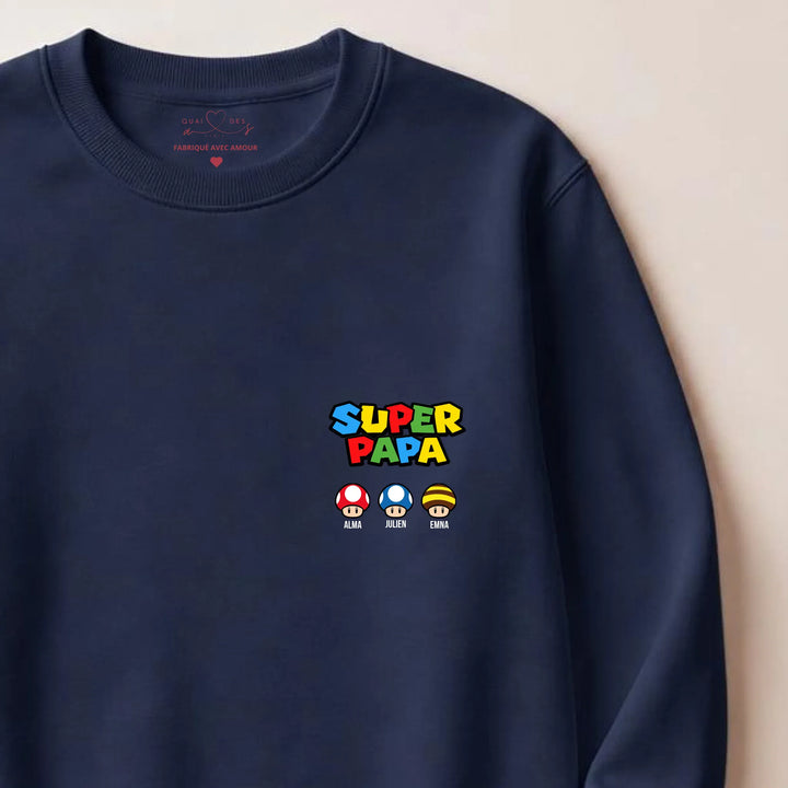 Pull Super Papa Sweatshirt / Marine / S