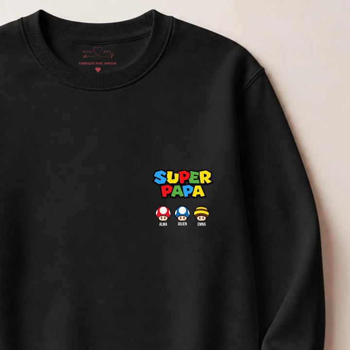 Pull Super Papa Sweatshirt / Noir / S