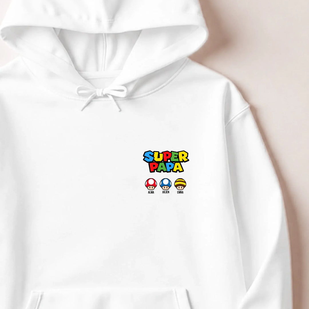 Pull Super Papa Sweat à capuche / Blanc / M