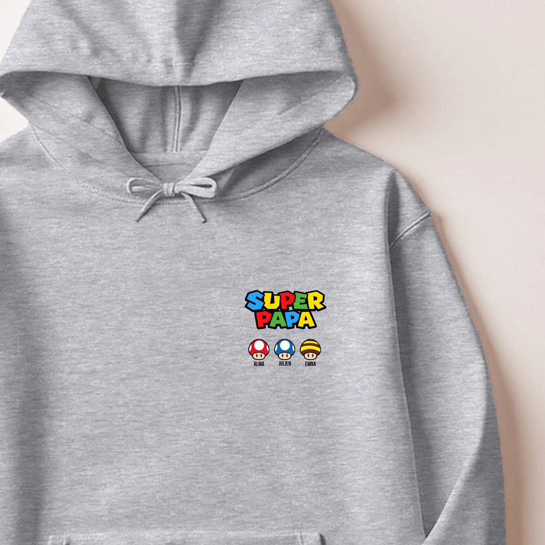 Pull Super Papa Sweat à capuche / Gris / M