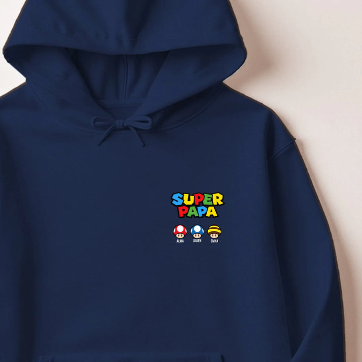 Pull Super Papa Sweat à capuche / Marine / M