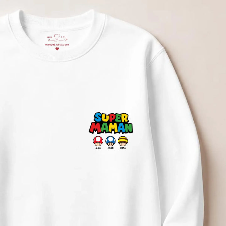 Pull super maman Sweatshirt / Blanc / S
