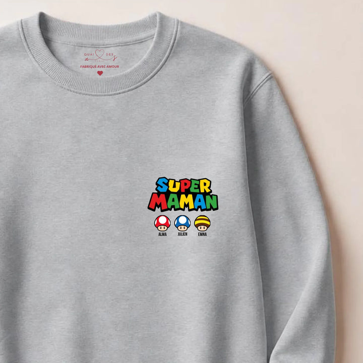 Pull super maman Sweatshirt / Gris / S
