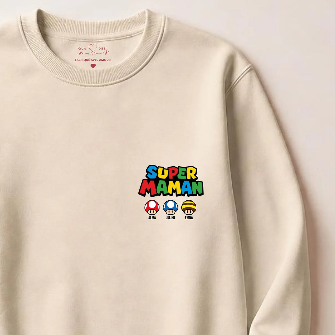 Pull super maman Sweatshirt / Beige / S