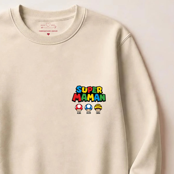 Pull super maman Sweatshirt / Beige / S