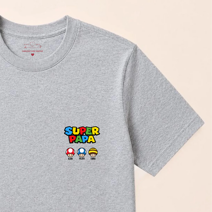 Pull Super Papa T-shirt / Gris / S