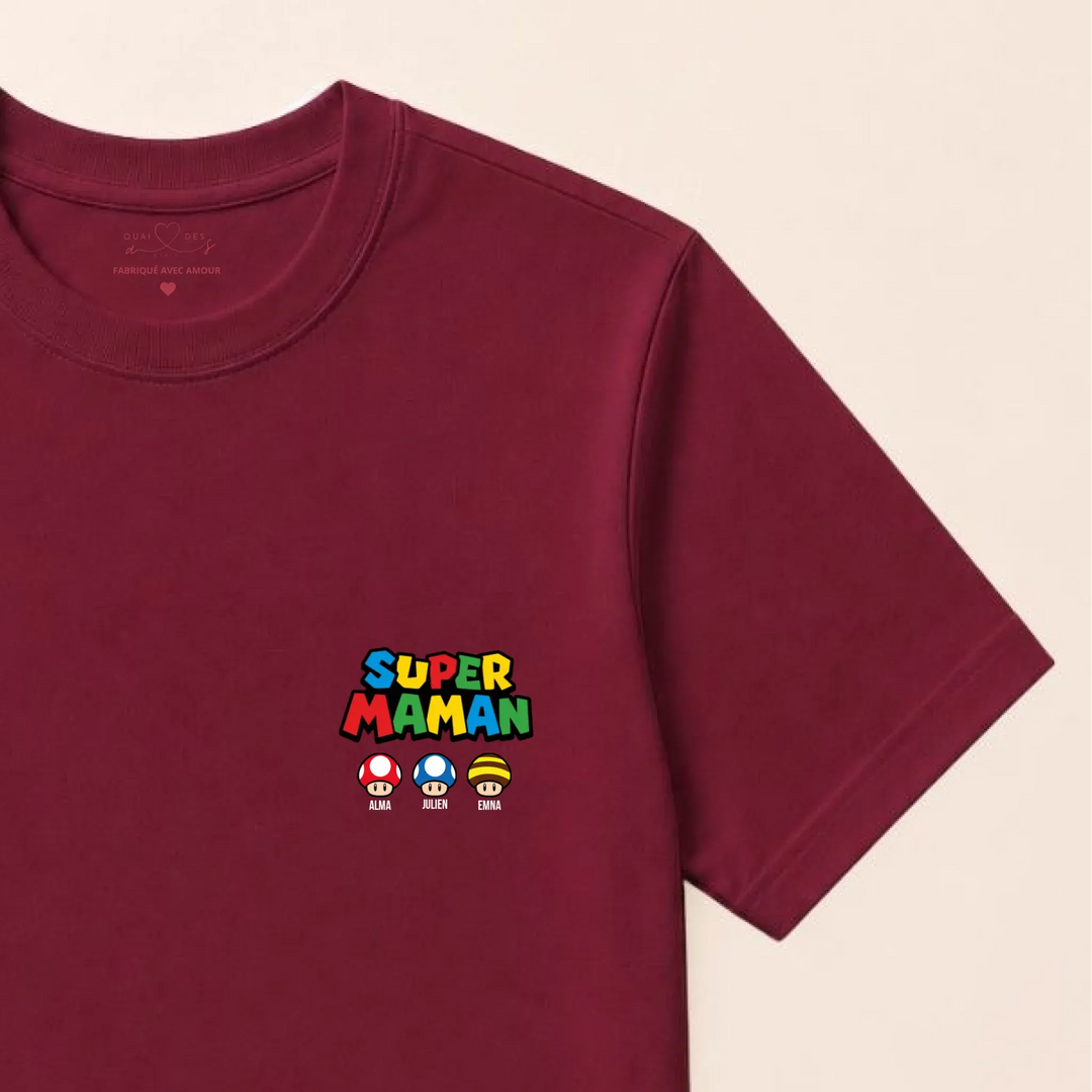 Pull super maman T-shirt / Bordeaux / S