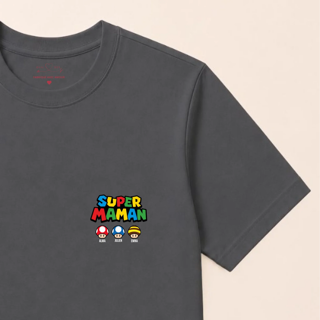 Pull super maman T-shirt / Gris Foncé / S