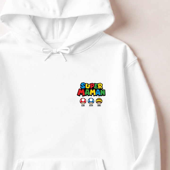 Pull super maman Sweat à capuche / Blanc / M