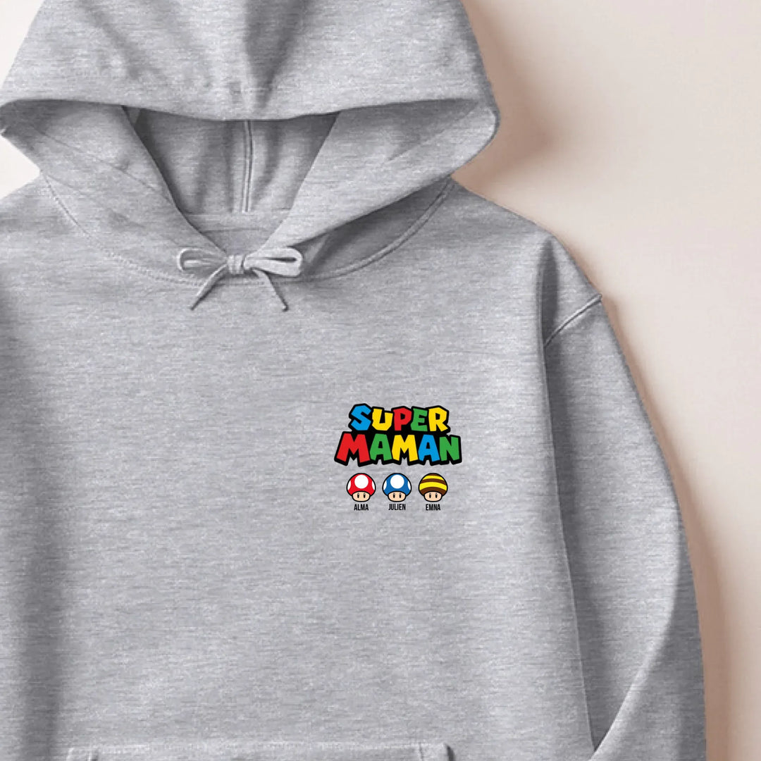 Pull super maman Sweat à capuche / Gris / M