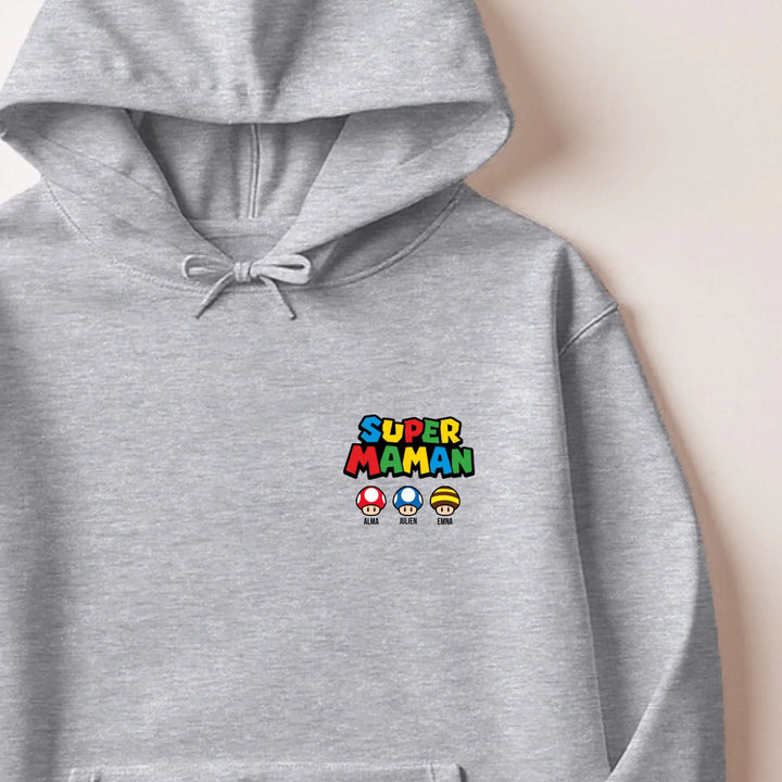 Pull super maman Sweat à capuche / Gris / M