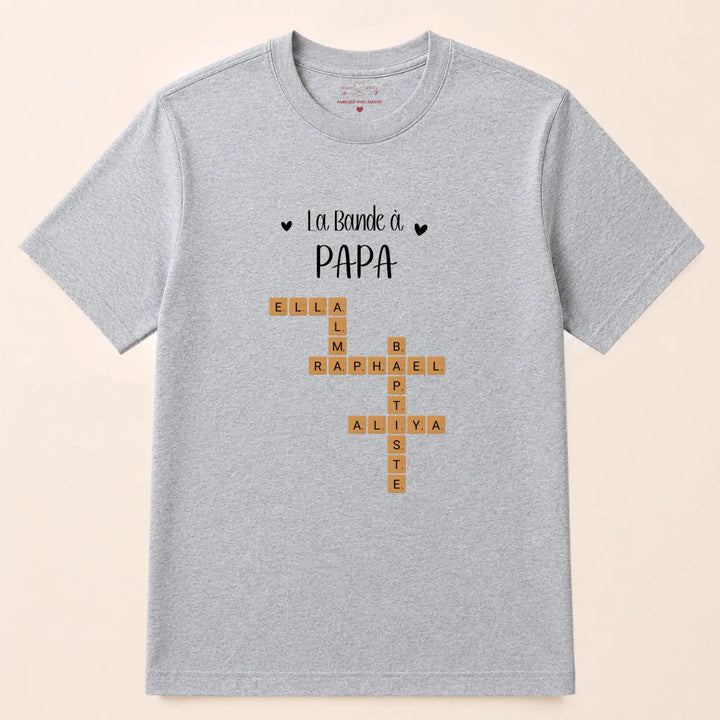 Sweat personnalise papa - Scrabble T-shirt / Gris / S