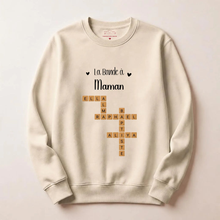 Sweat Cadeau anniversaire maman personnalisé Sweatshirt / Beige / S