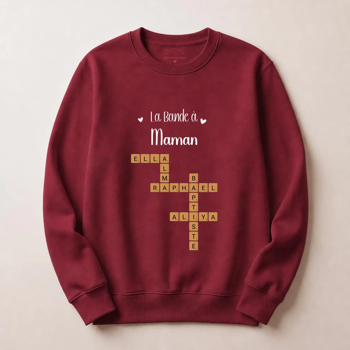 Sweat Cadeau anniversaire maman personnalisé Sweatshirt / Bordeaux / S