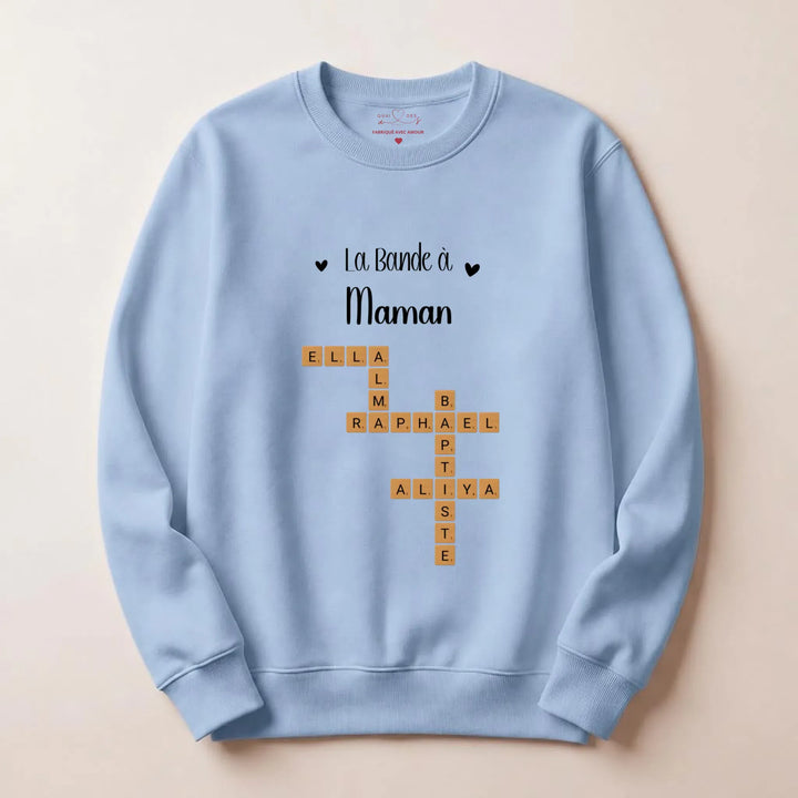 pull personnalisé Cadeau anniversaire maman Sweatshirt / Bleu Clair / S