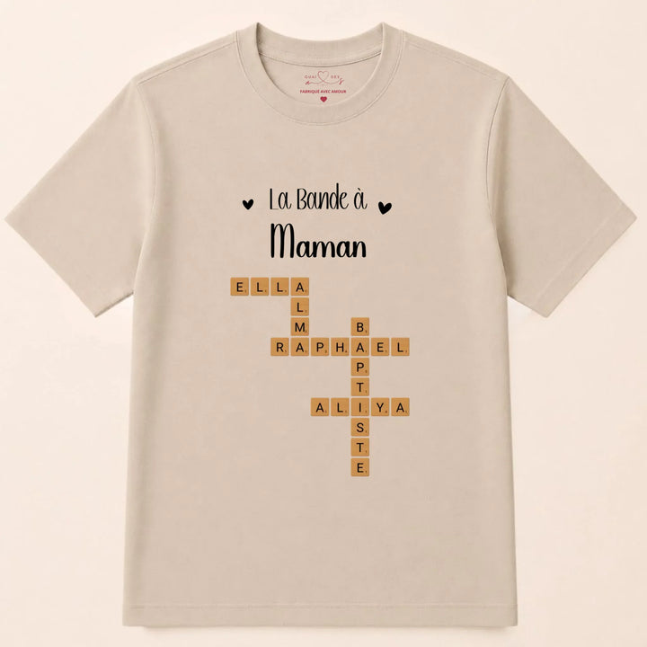 pull personnalisé Cadeau anniversaire maman T-shirt / Beige / S