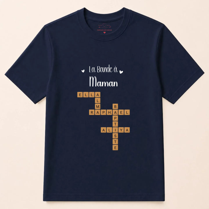 pull personnalisé Cadeau anniversaire maman T-shirt / Marine / S
