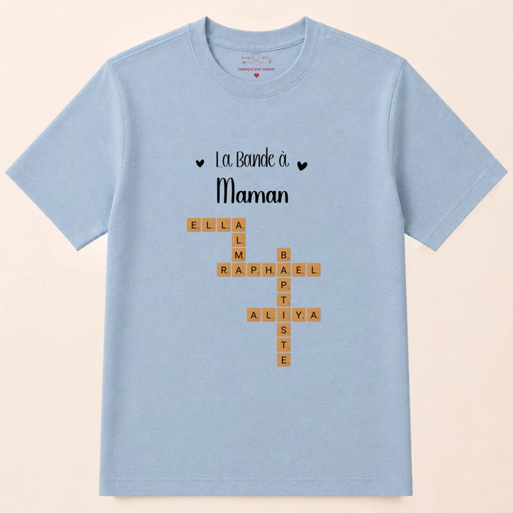 pull personnalisé Cadeau anniversaire maman T-shirt / Bleu Clair / S