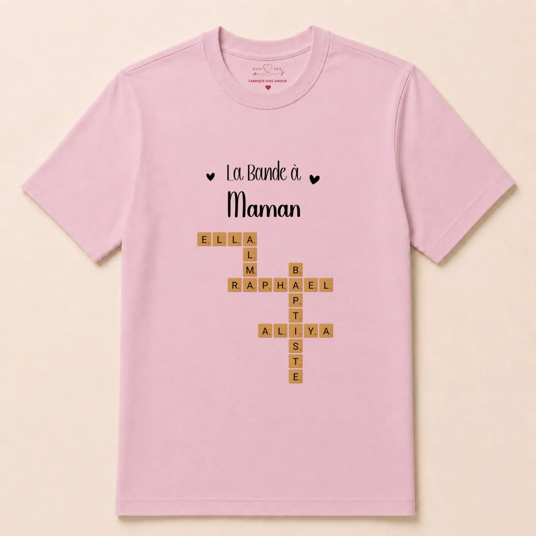 pull personnalisé Cadeau anniversaire maman T-shirt / Rose Clair / S
