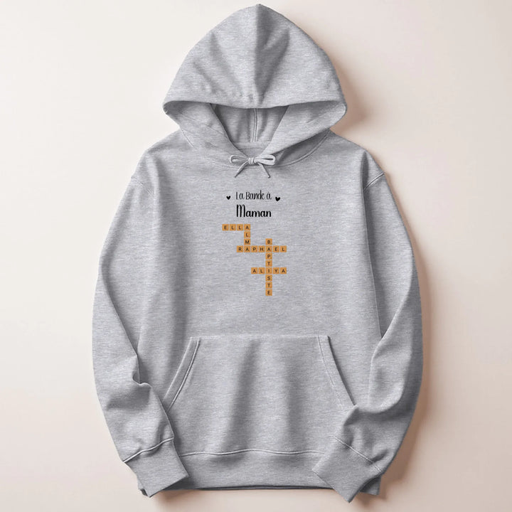 pull personnalisé Cadeau anniversaire maman Sweat à capuche / Gris / M