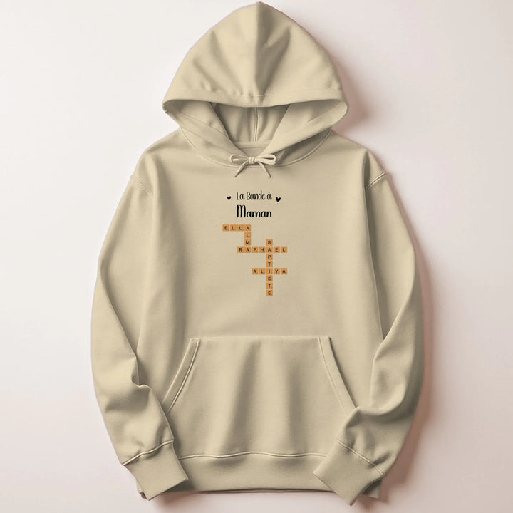 pull personnalisé Cadeau anniversaire maman Sweat à capuche / Beige / M