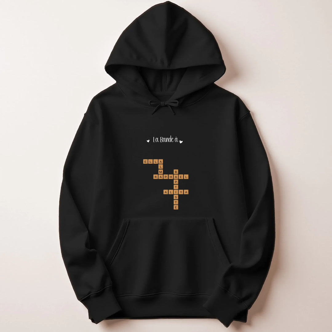 pull personnalisé Cadeau anniversaire maman Sweat à capuche / Noir / M