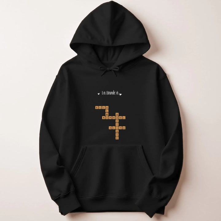 pull personnalisé Cadeau anniversaire maman Sweat à capuche / Noir / M