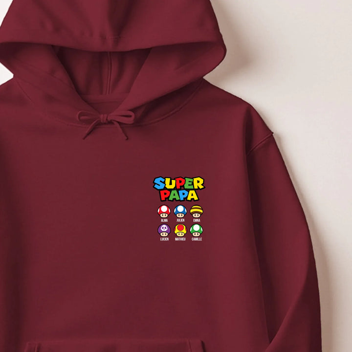 Sweat Super Papa Sweat à capuche / Bordeaux / M