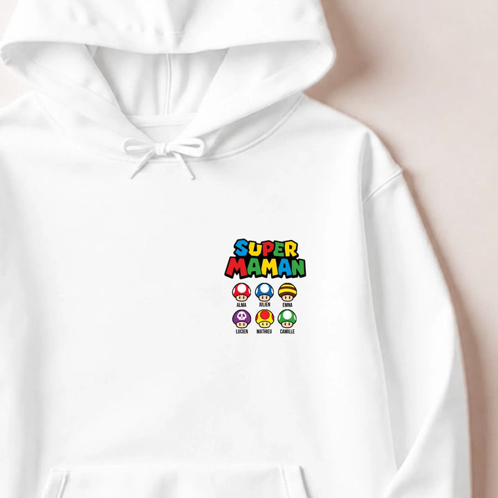 Sweat super maman Sweat à capuche / Blanc / M