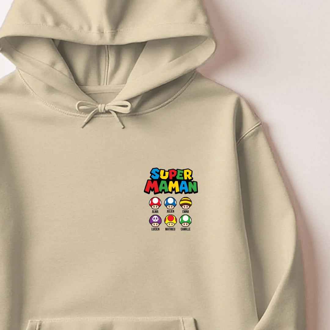 Sweat super maman Sweat à capuche / Beige / M