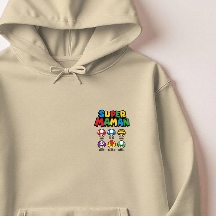 Sweat super maman Sweat à capuche / Beige / M