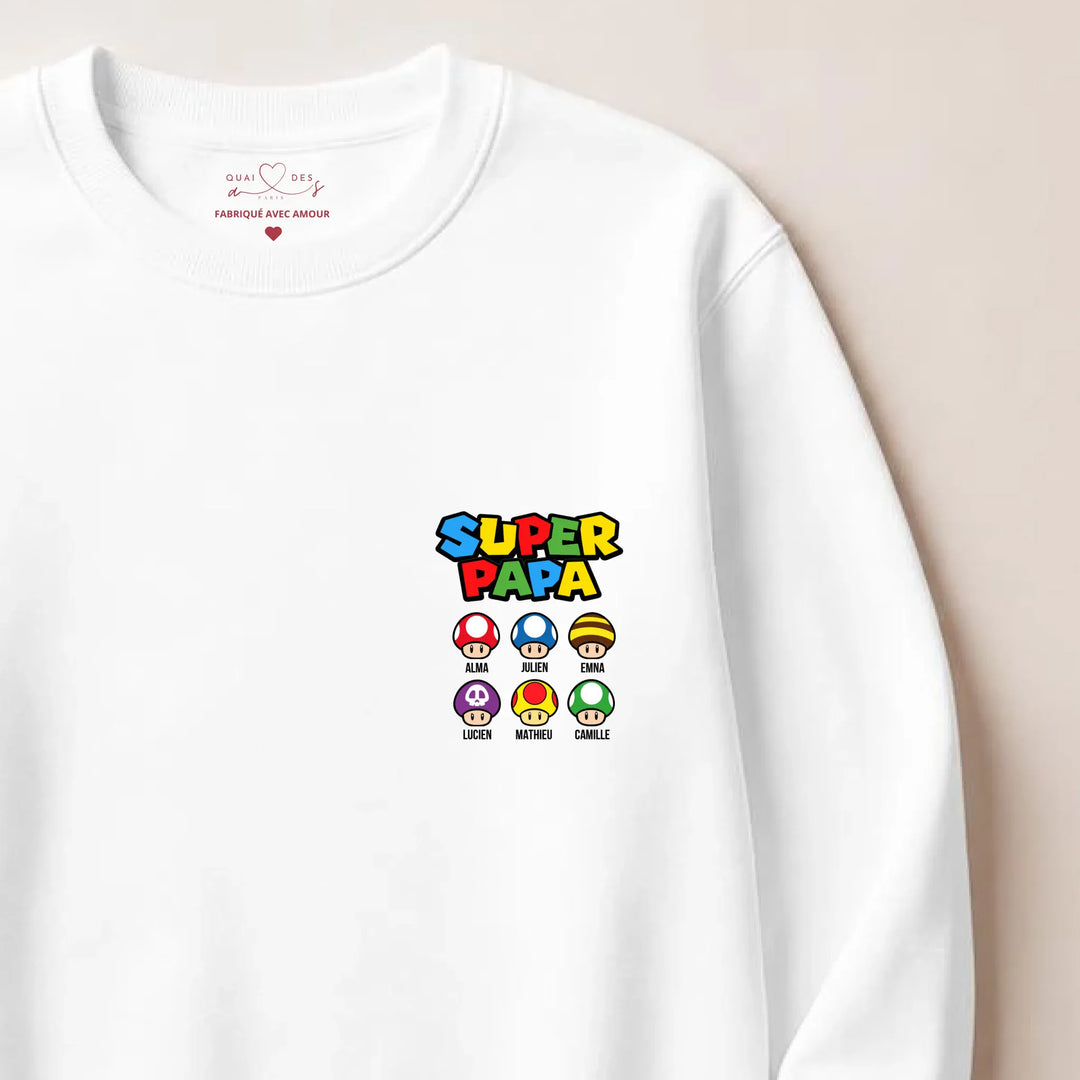 Sweat Super Papa Sweatshirt / Blanc / S