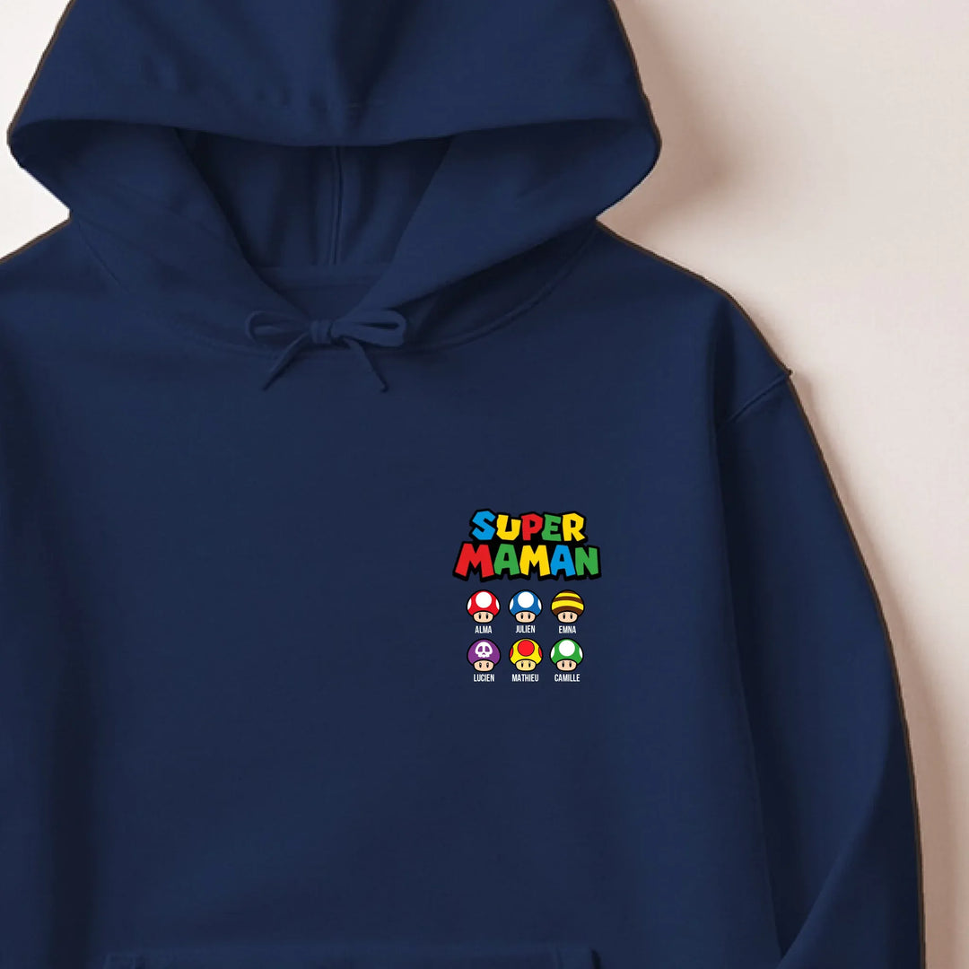 Sweat super maman Sweat à capuche / Marine / M