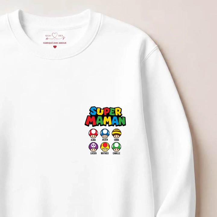 Sweat super maman Sweatshirt / Blanc / S
