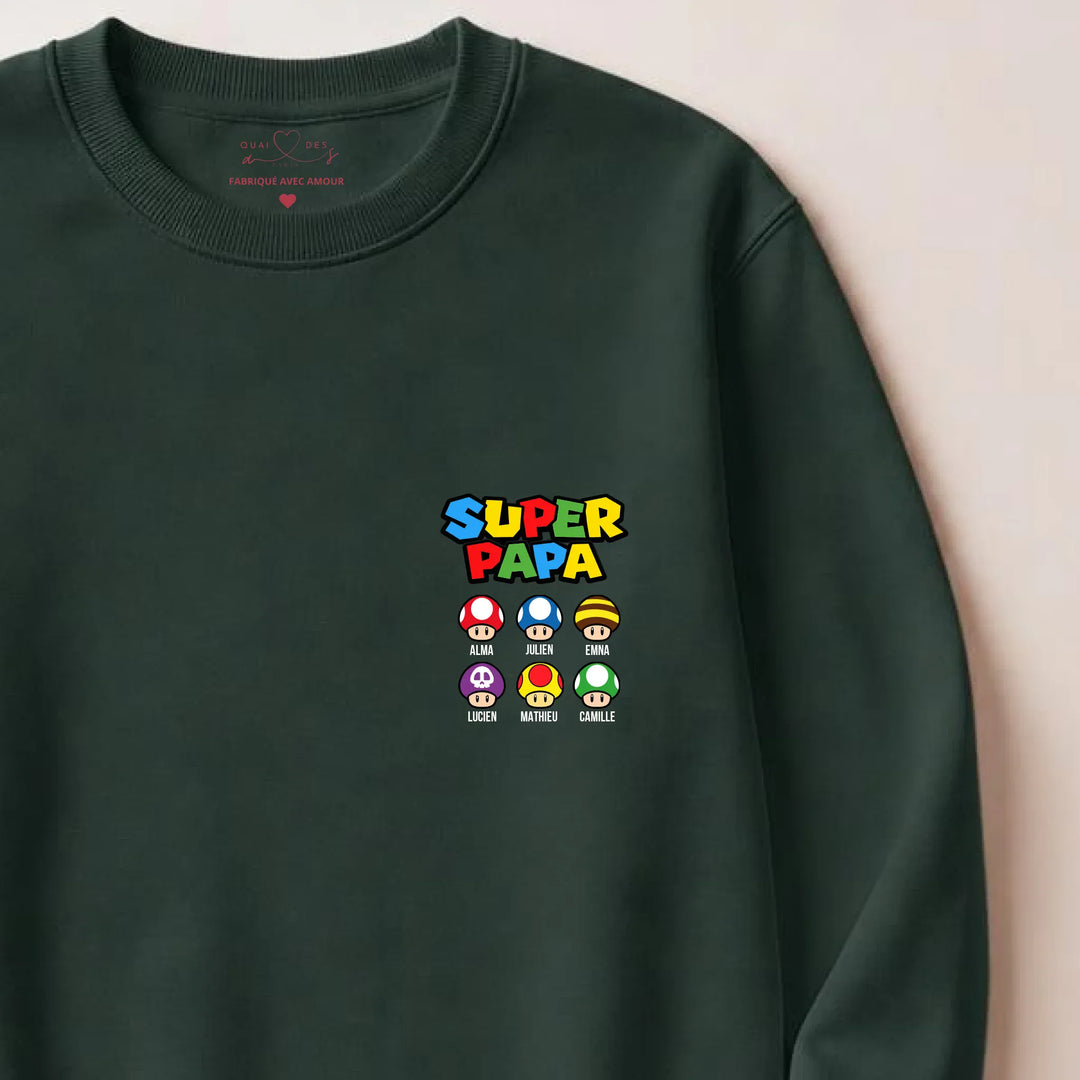 Sweat Super Papa Sweatshirt / Forest / S