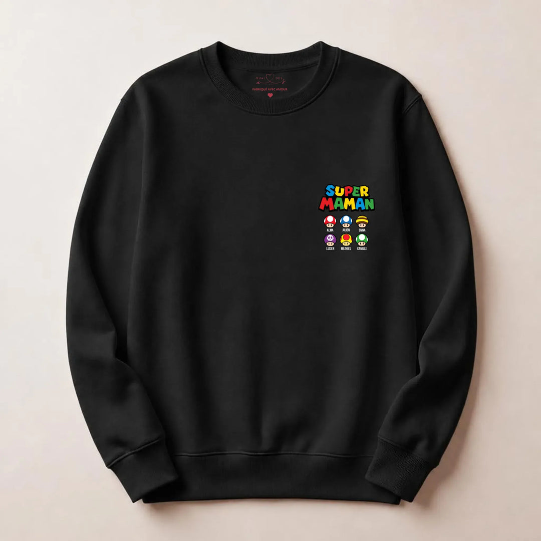 Sweat super maman Sweatshirt / Noir / S